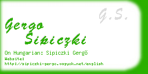 gergo sipiczki business card